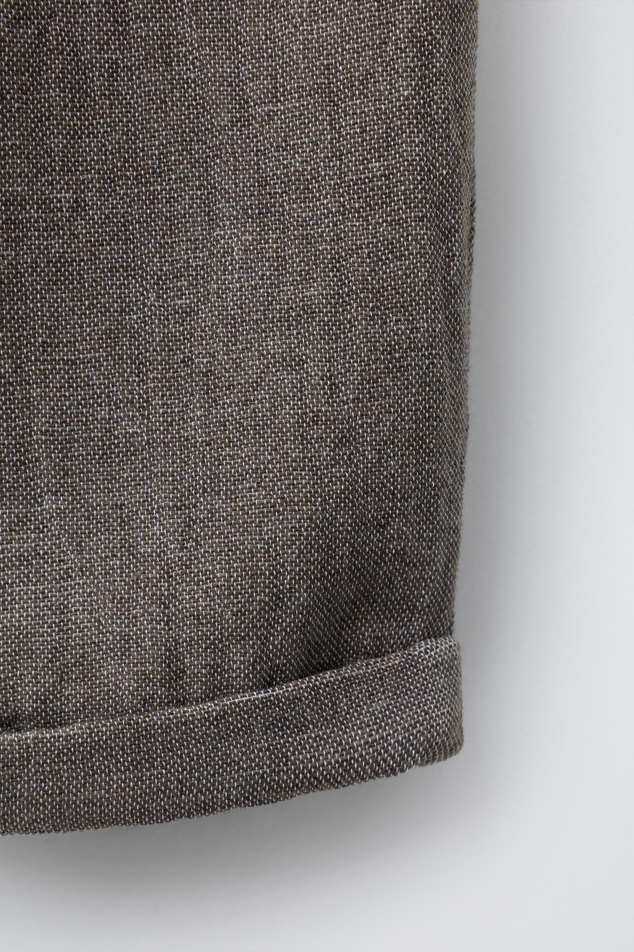 RUSTIC BAGGY PANTS WITH BUTTONS AND WOOL